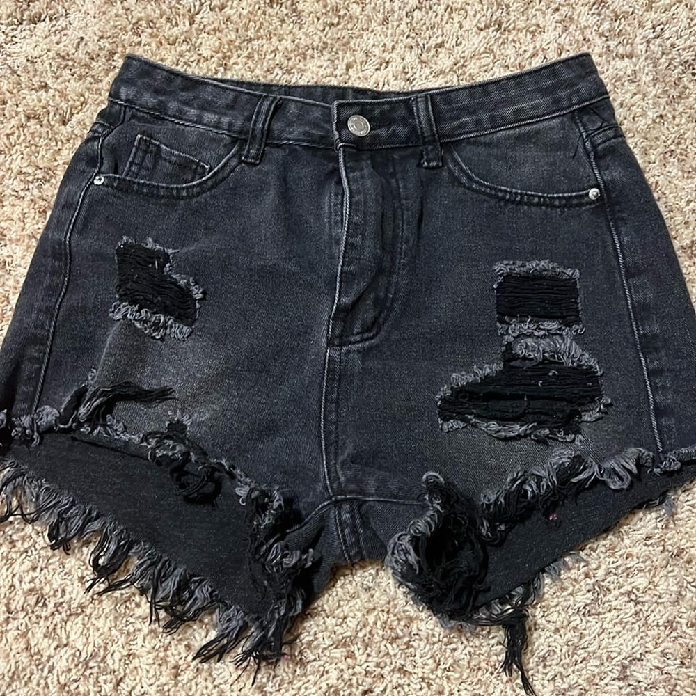 black denim shorts!